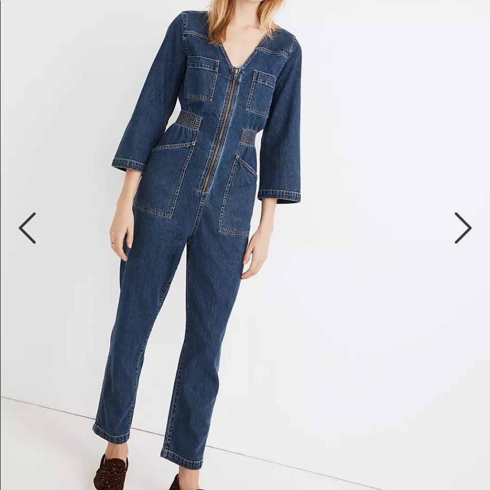 Gorgeous Madewell zip denim jumpsuit, size M